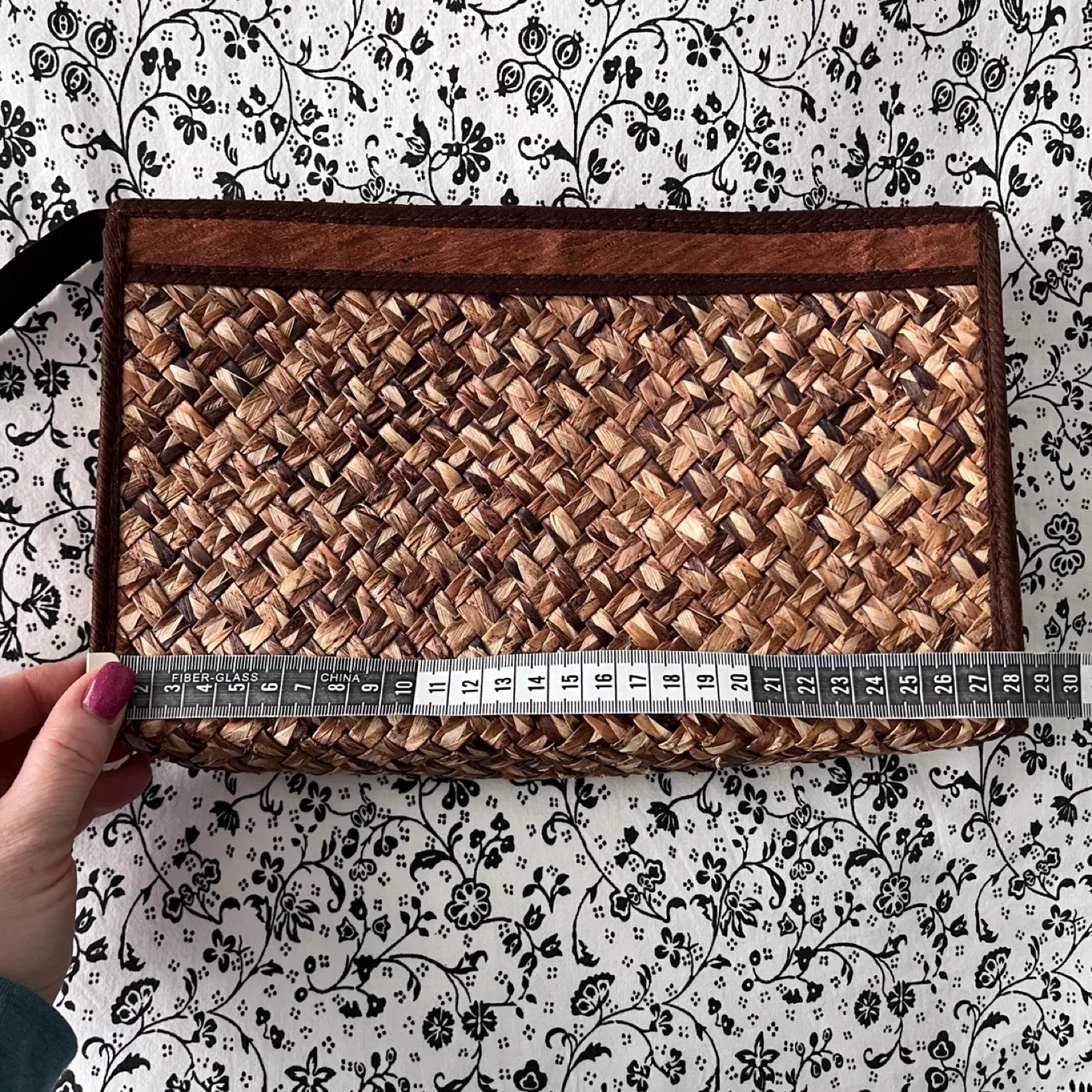 Tiki Straw Clutch Woven Zippered Handbag Purse image indicator(6)