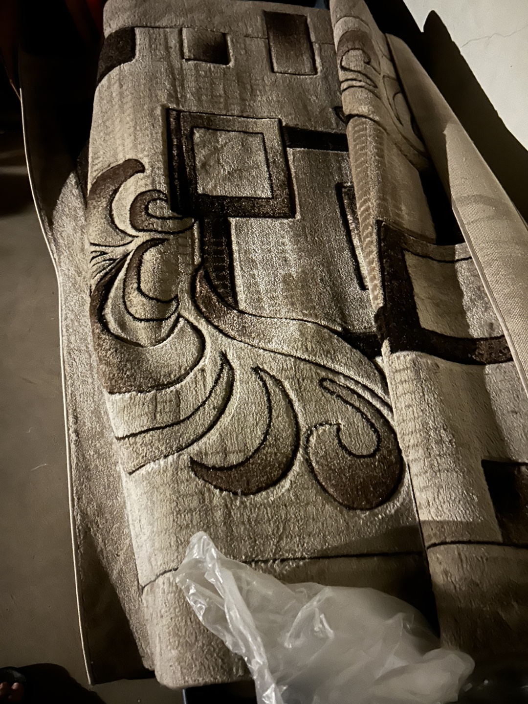 Beige and Brown Area Rug