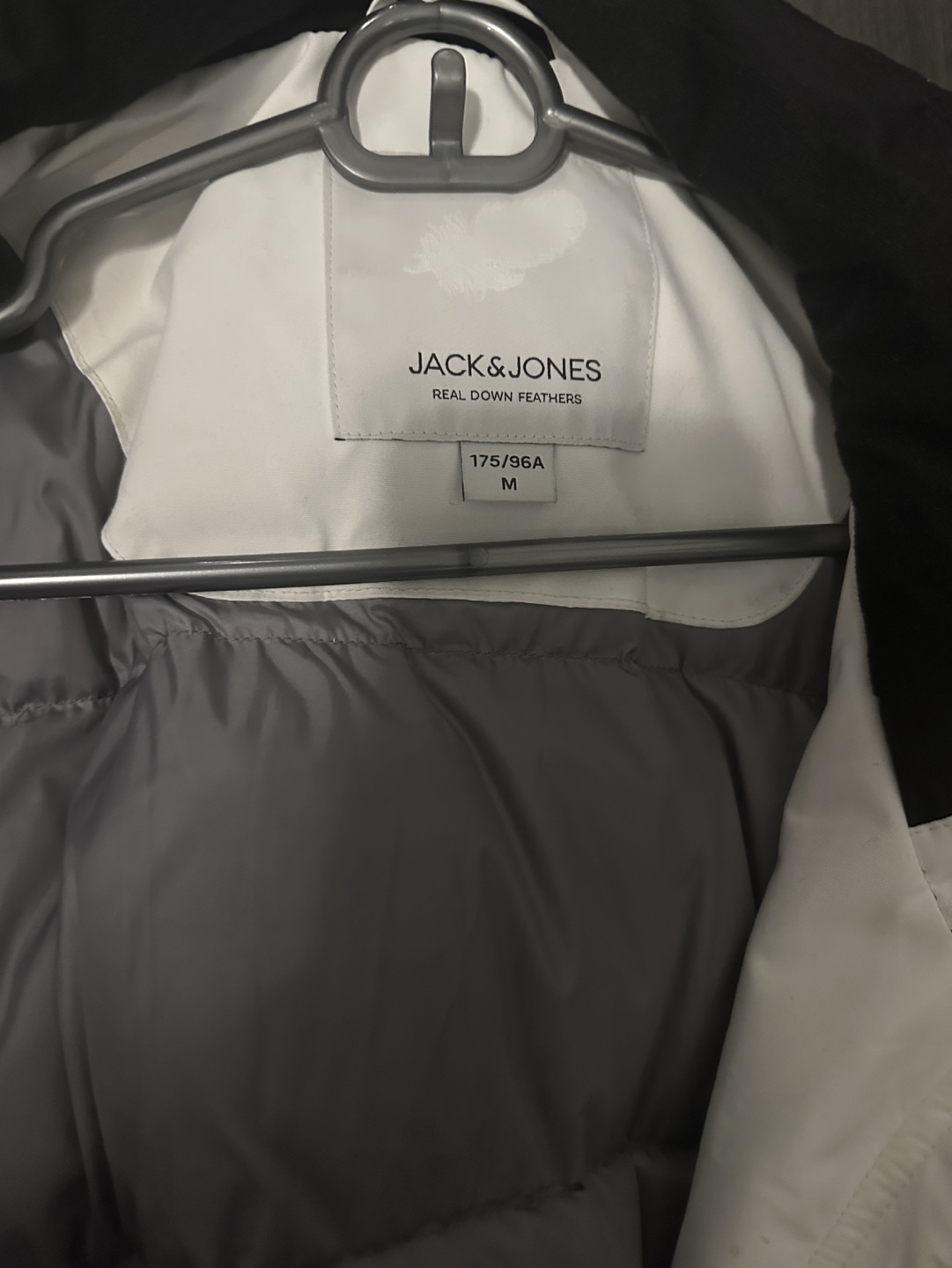 Jack & Jones Men's Size Medium White Down-Filled Puffer Jacket - photo 2