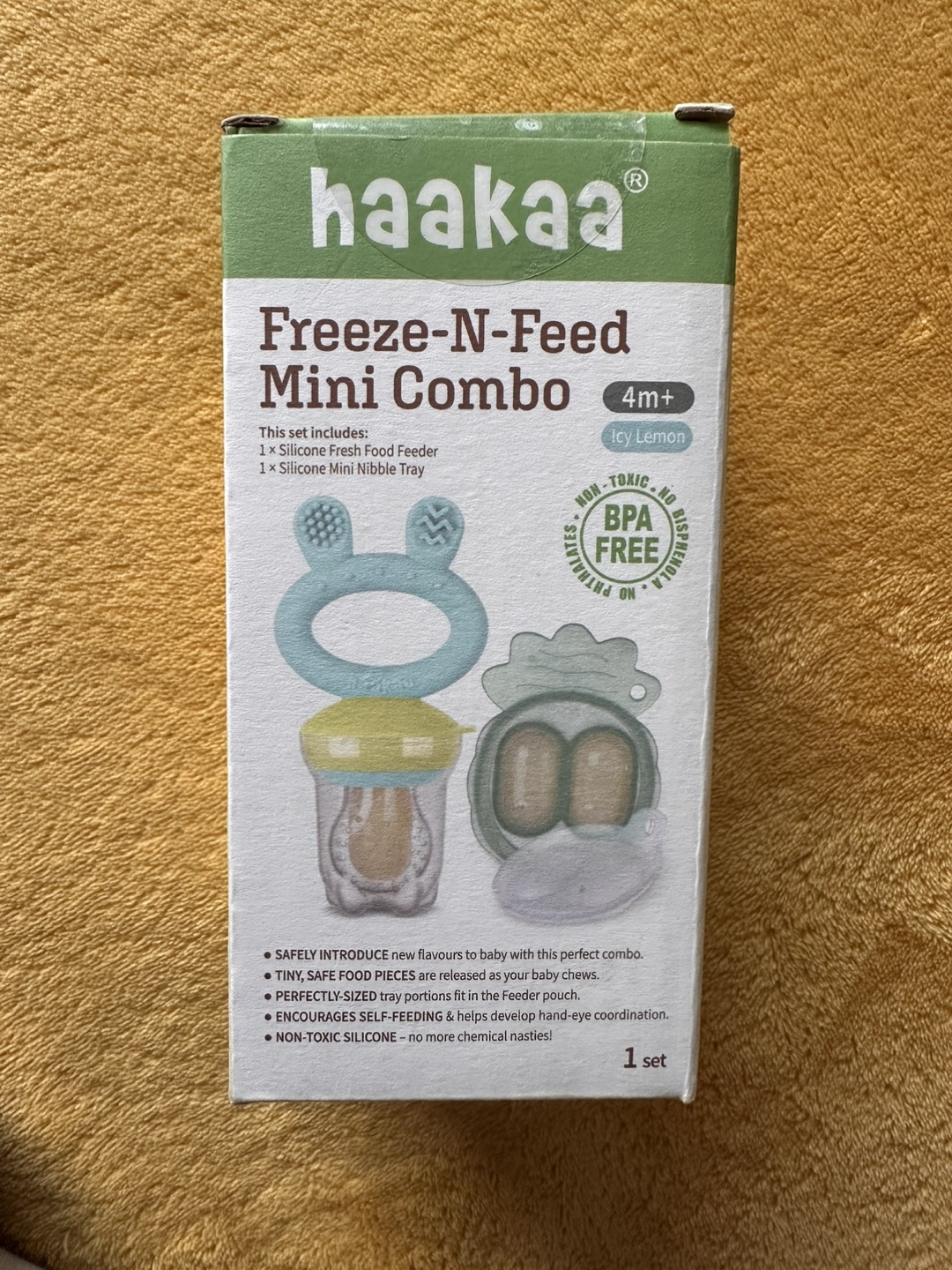 Brand new Haakaa Freeze-N-Feed Mini Combo - Icy Lemon