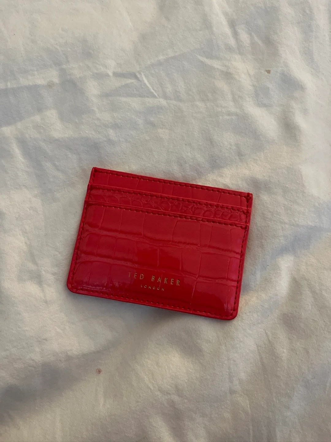 Ted Baker London Red Crocodile Card Holder thumbnail