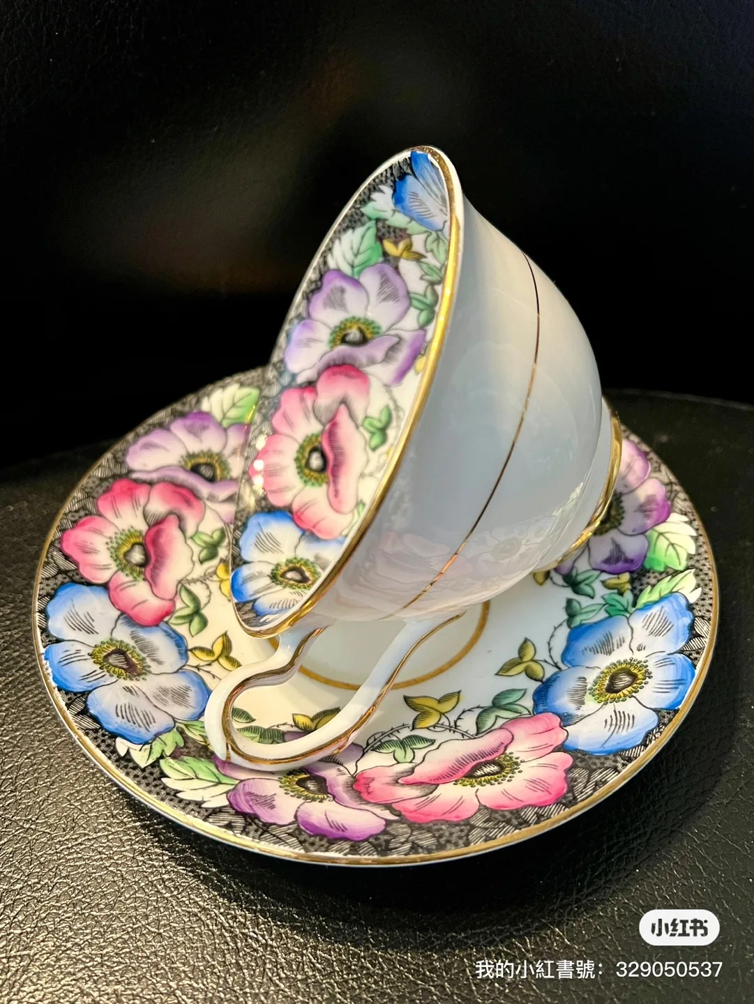 Vintage Taylor & Kent Bone China Teacup and Saucer image indicator(2)