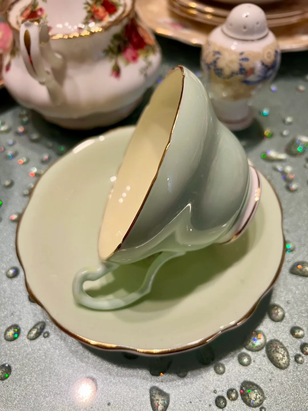 Vintage EB foley bone china Teacup and Saucer image indicator(4)