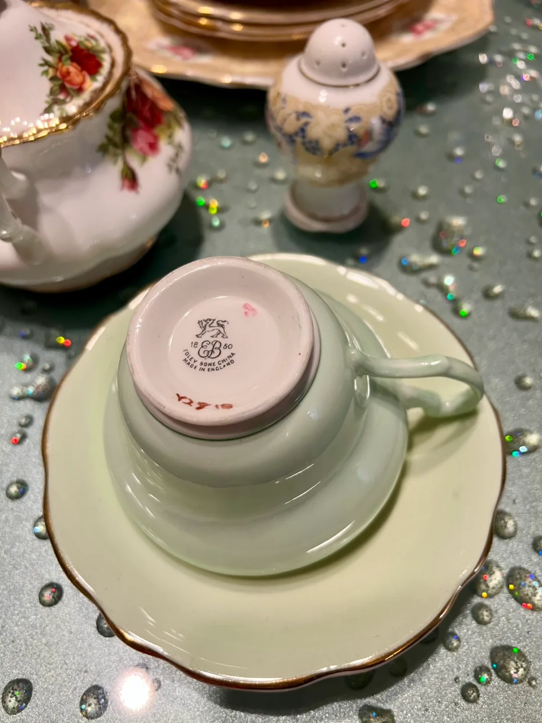 Vintage EB foley bone china Teacup and Saucer image indicator(5)