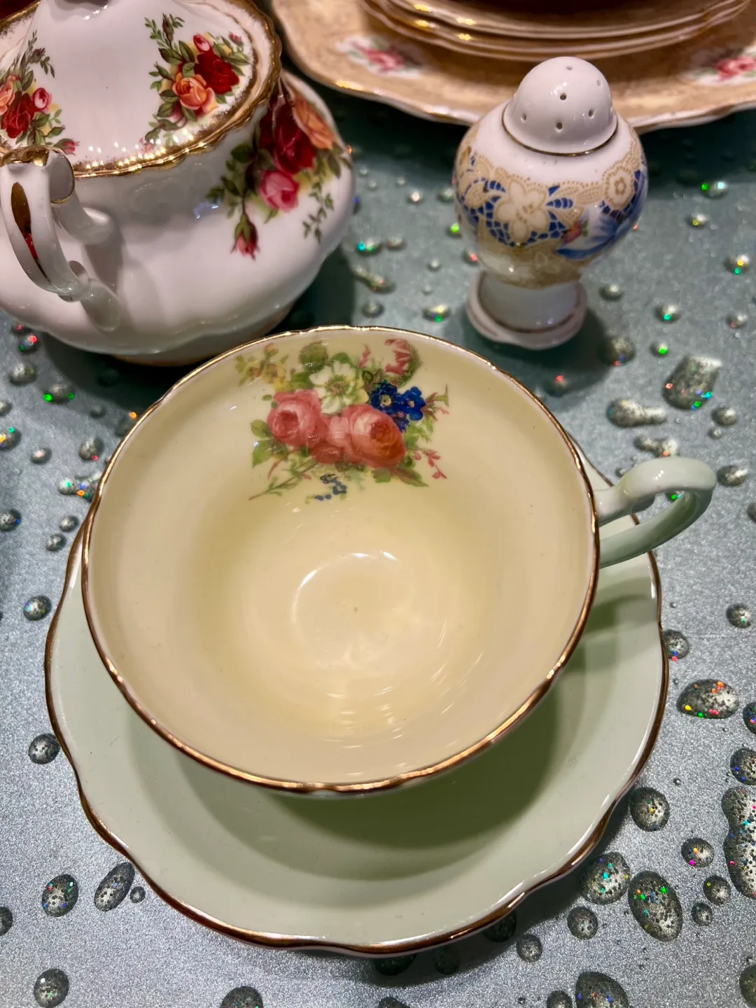 Vintage EB foley bone china Teacup and Saucer image indicator(2)