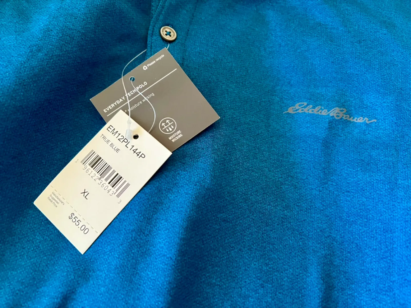 Eddie Bauer Men's Freeport Performance Polo Shirt True Blue image indicator(2)