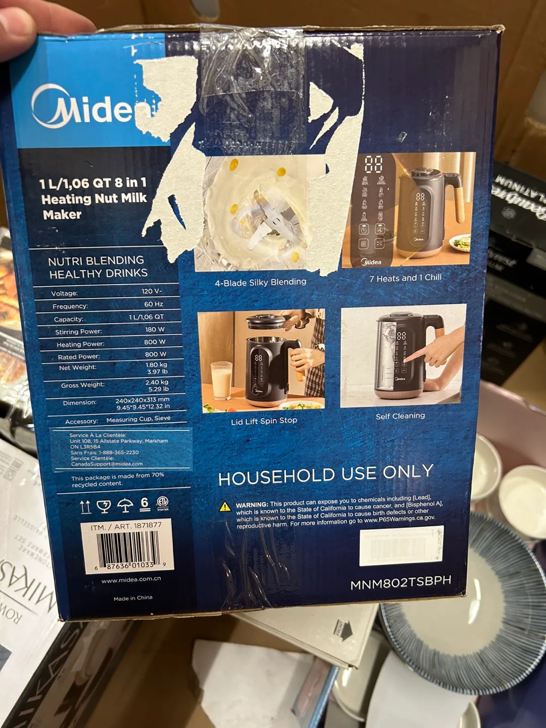 Midea 8 in 1 Heating Nut Milk Maker image indicator(2)