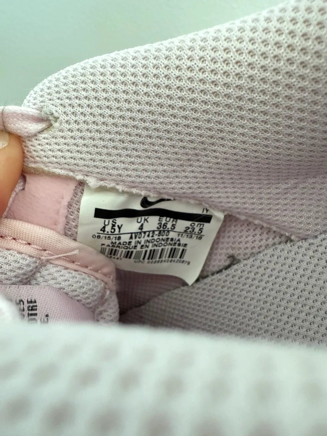 Nike Air Force 1 Smiley Face Sneakers - Size 4.5Y image indicator(3)