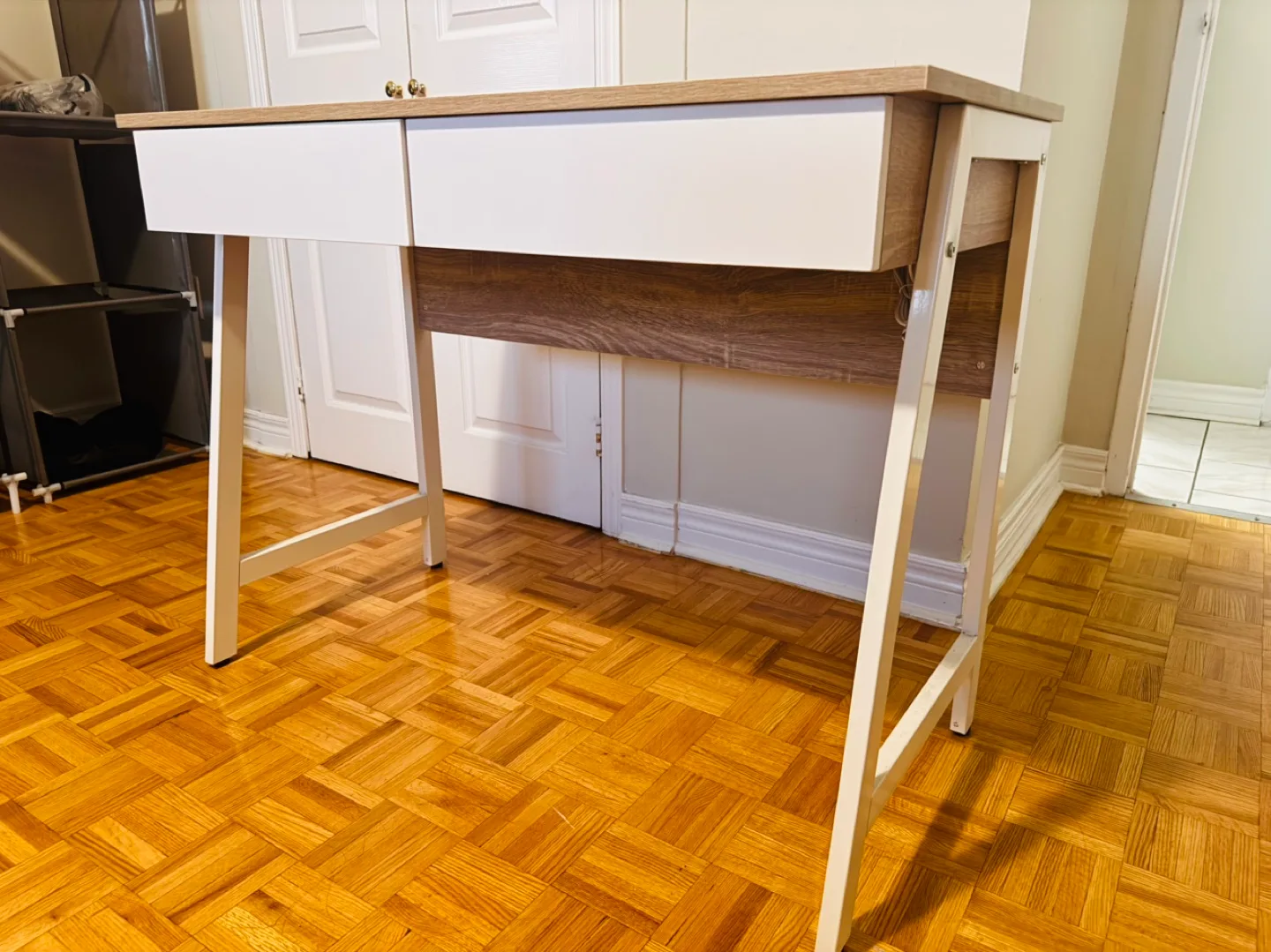 Modern Two-Drawer Writing Desk image indicator(4)