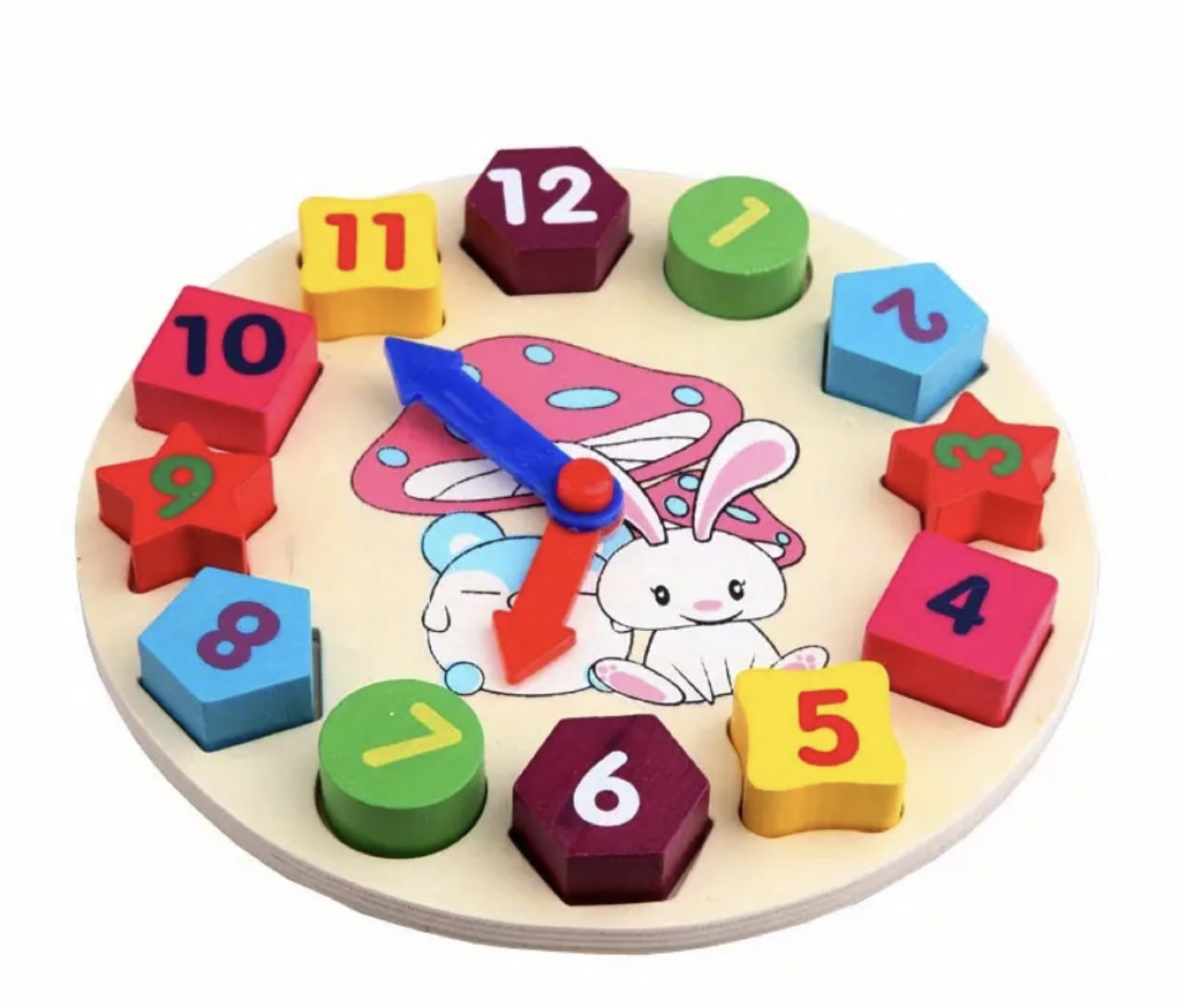 Educational Wooden Clock Puzzle Toy for Kids