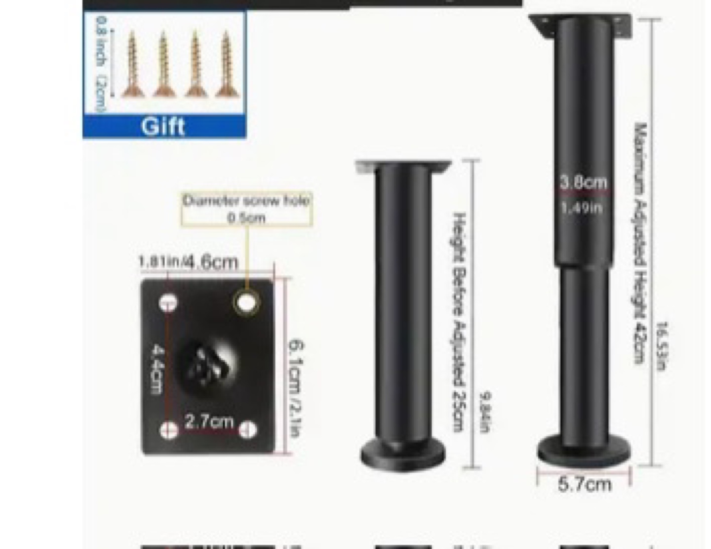 8 Metal Furniture Legs