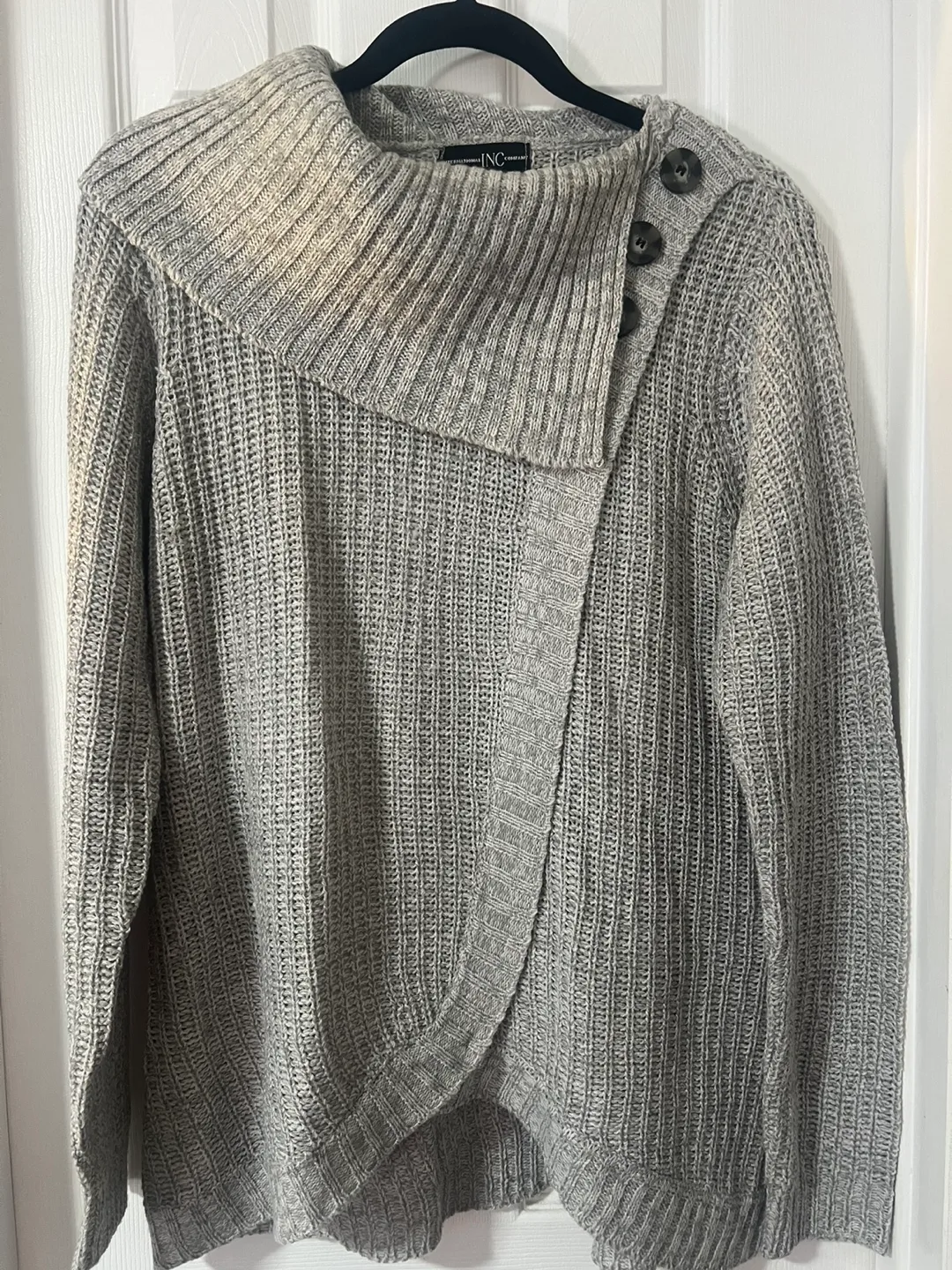 Grey Cowl Neck Sweater thumbnail