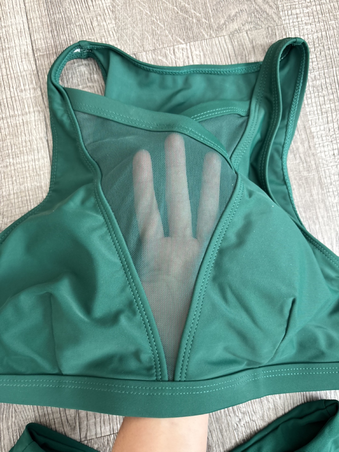 Gorgeous Emerald Green High-Neck pôle dancing Set - photo 3