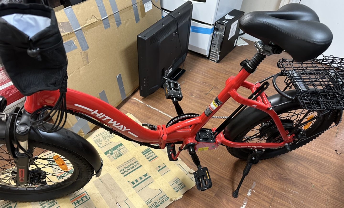 Hitway Red Electric Folding Bike - photo 4