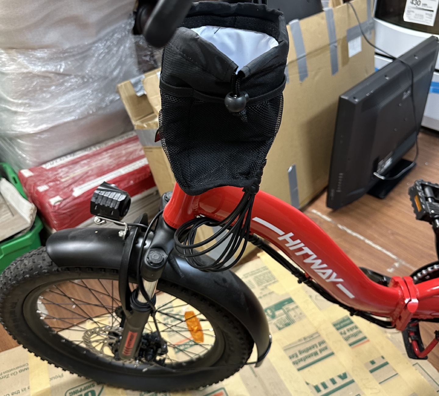 Hitway Red Electric Folding Bike - photo 2