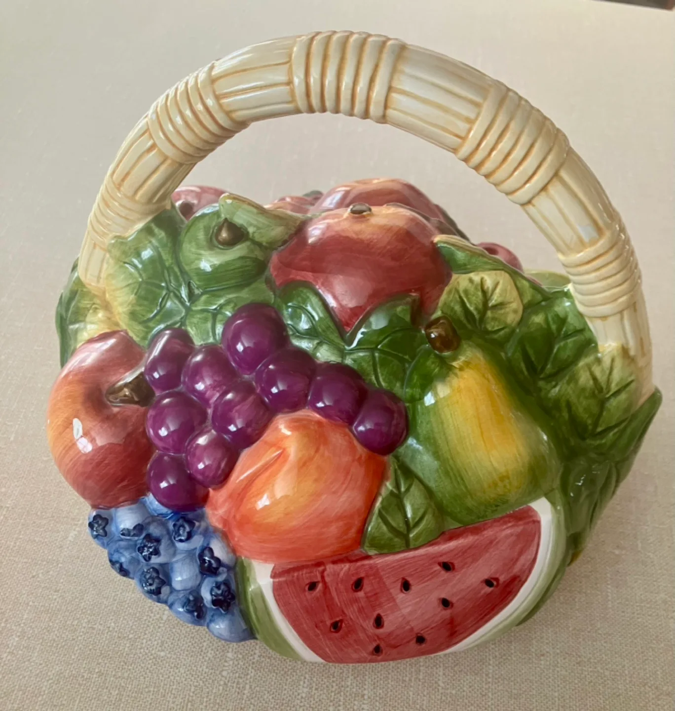 Vintage Fruit Basket Cookie Jar image indicator(4)