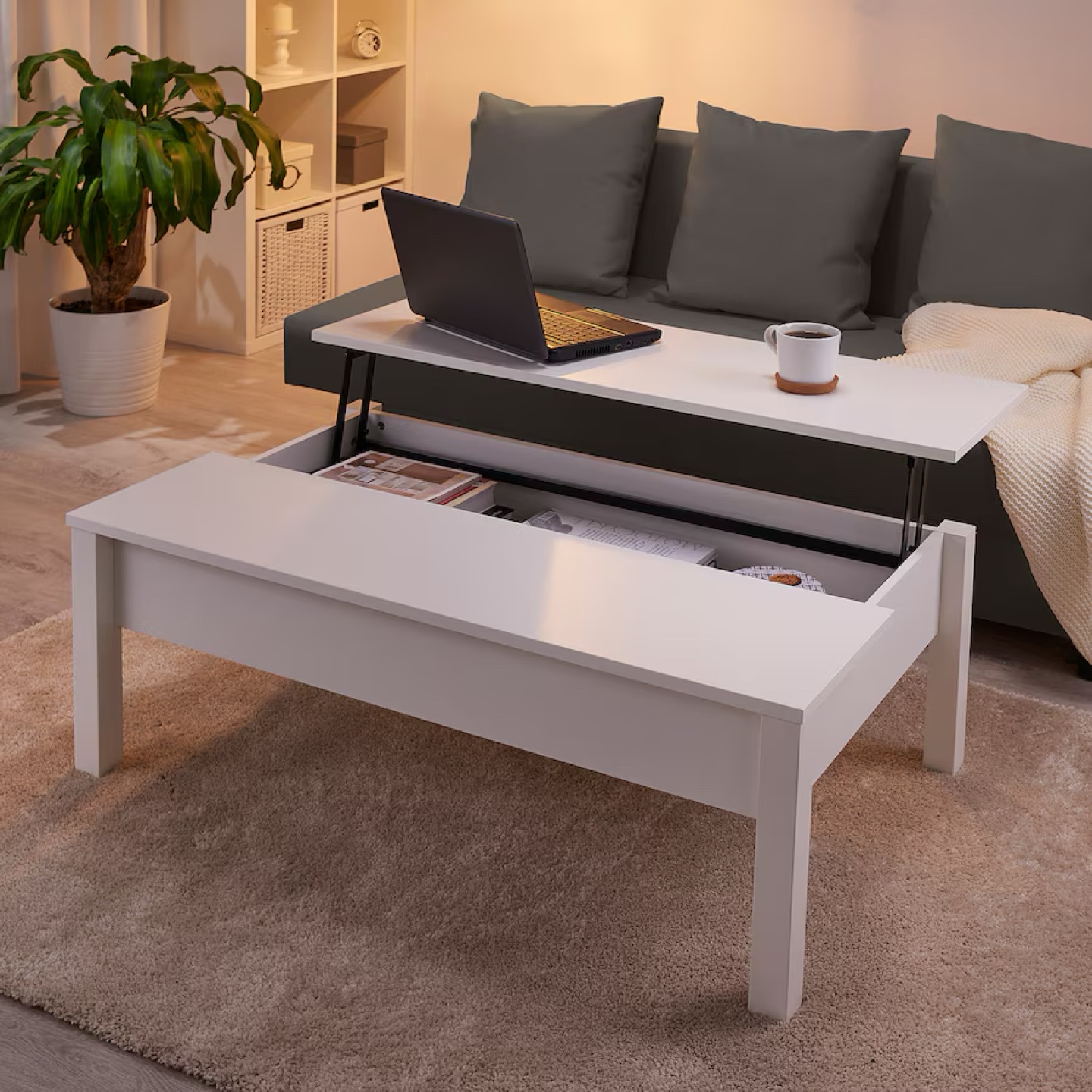 IKEA TRULLSTORP Lift-Top Coffee Table - White - photo 4
