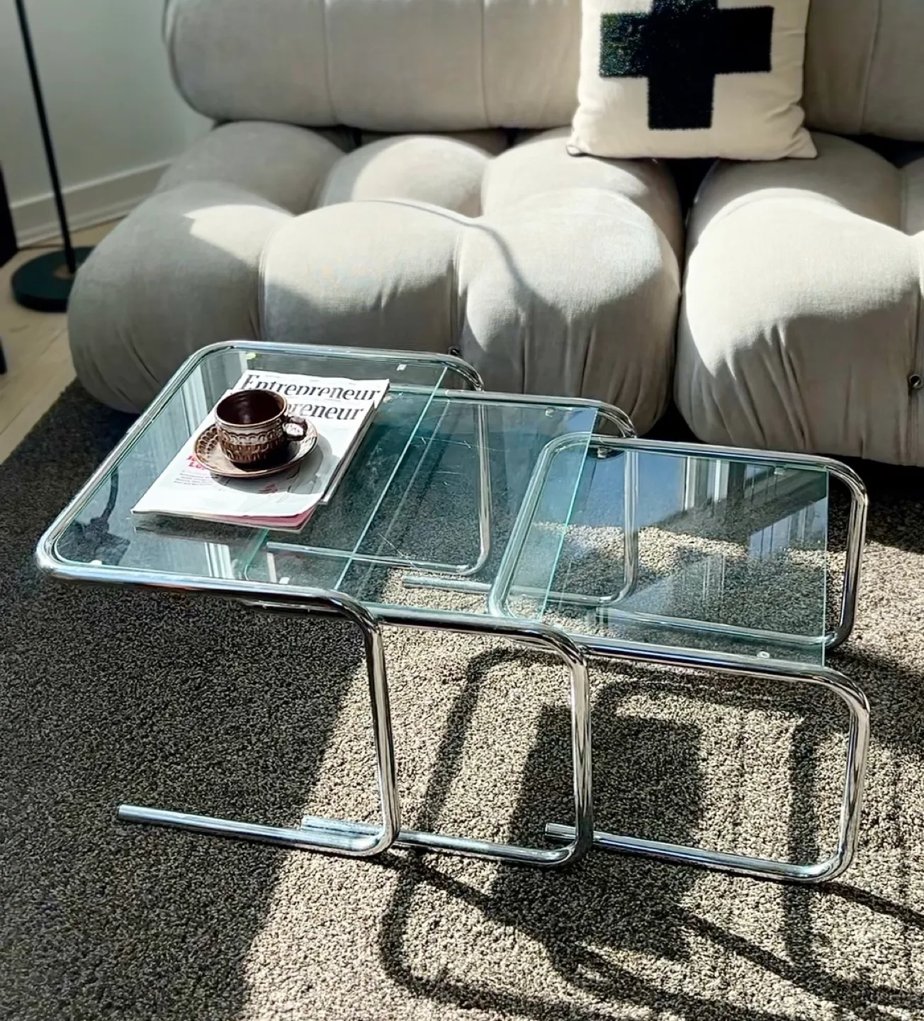 MCM Chrome Nesting Tables (3) thumbnail