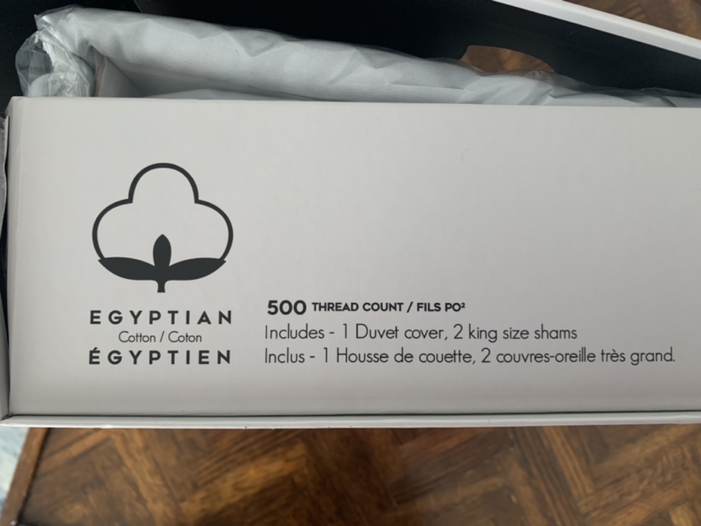 King Size Egyptian Cotton Duvet Cover Set - 500 Thread Count