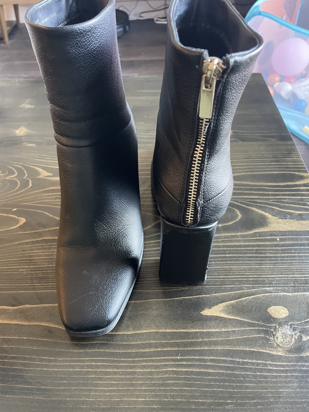 Women's Black Ankle Boots Size 7 - photo 3