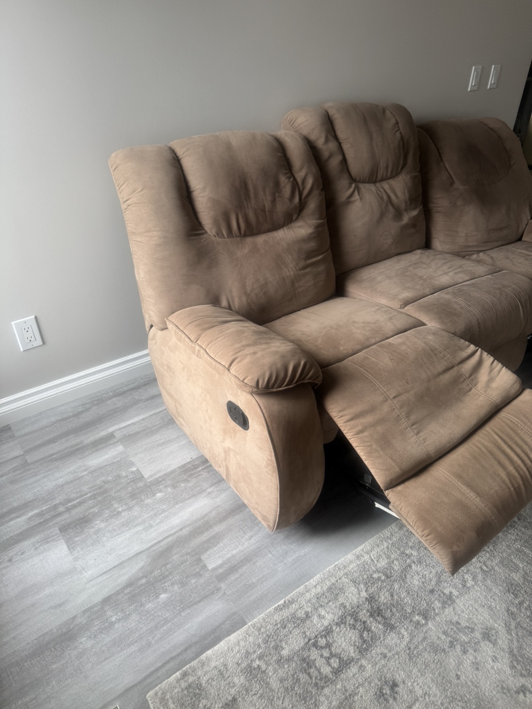 Nude color Reclining Sofa - photo 2