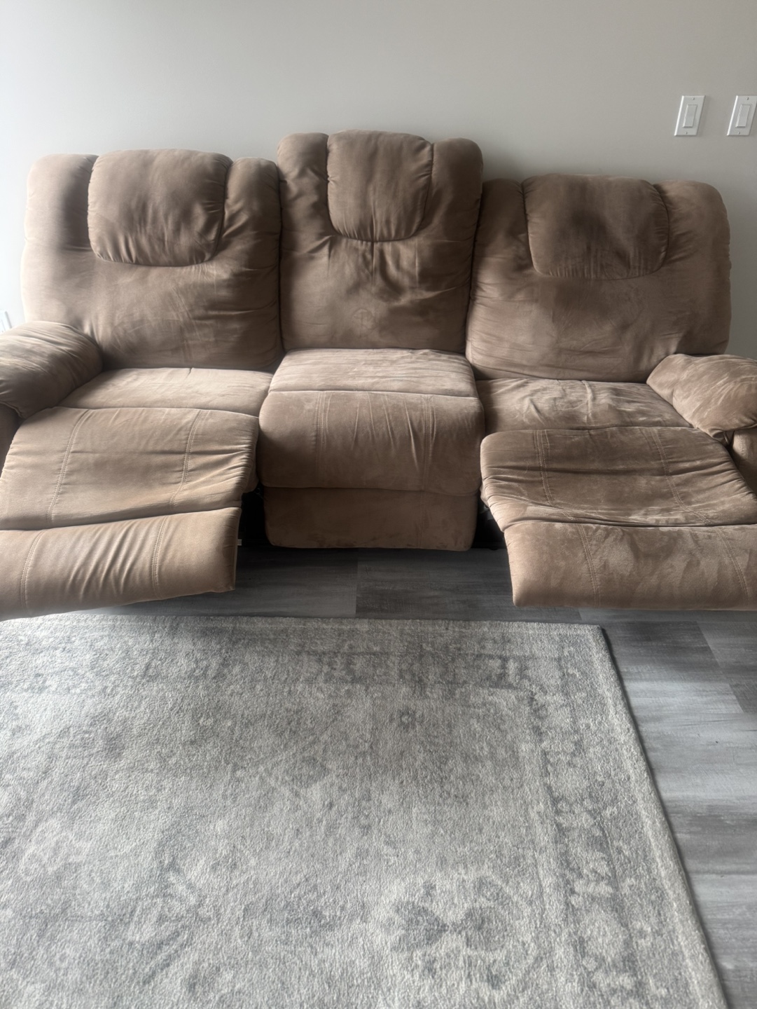 Nude color Reclining Sofa