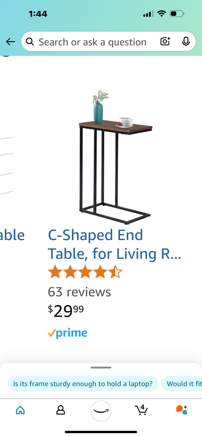 C-Shaped End Table - photo 4