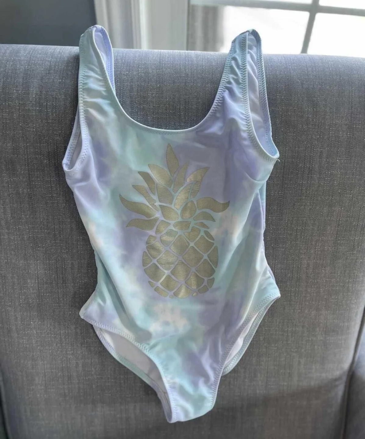 Girls' Size 7/8 Swimsuit and Rashguard Shirt thumbnail