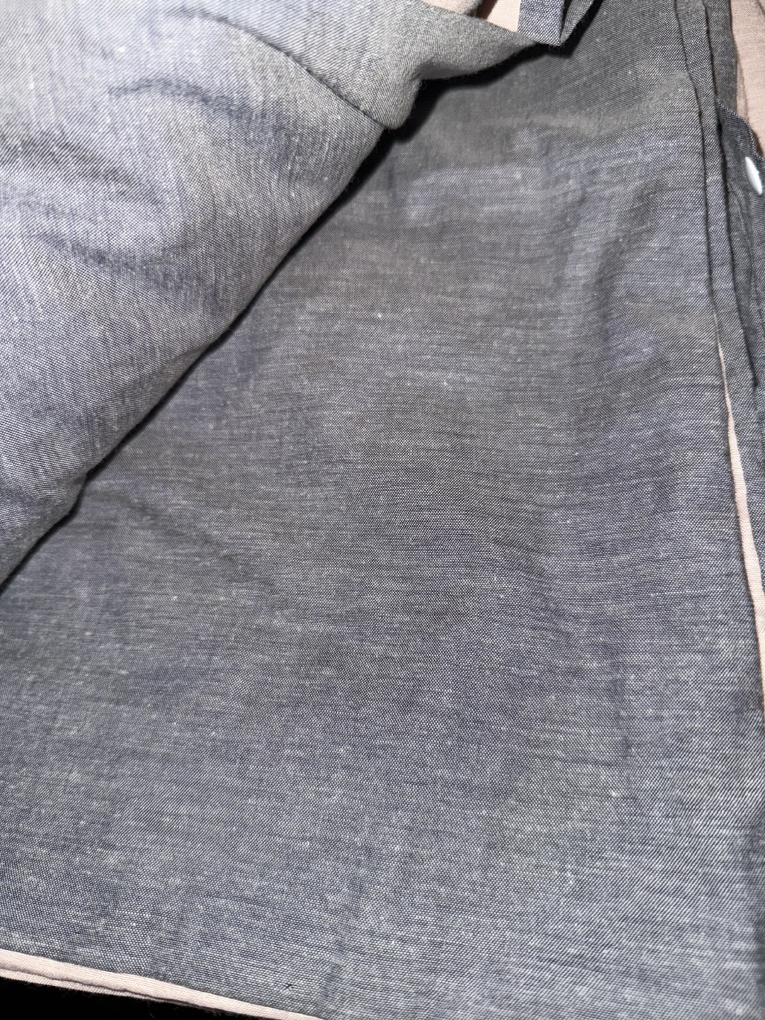 Two Linen Pillowcases, Grey and Beige - photo 3