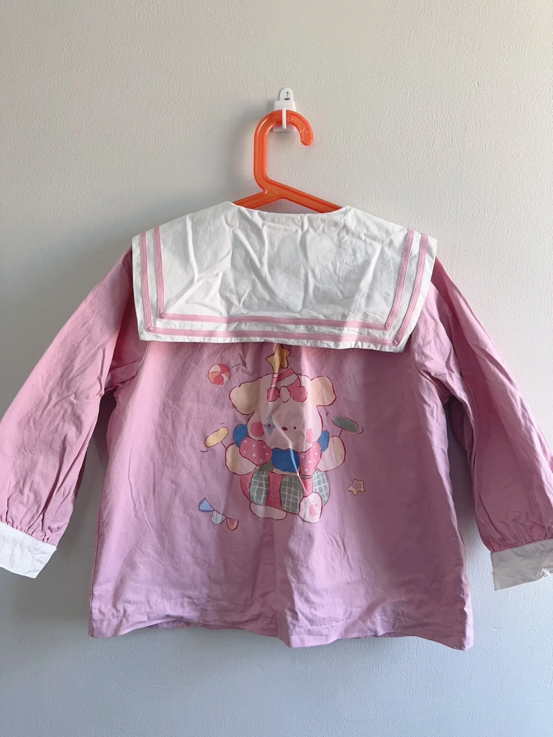 4-5T Pink Child's Sailor Collar Blouse image indicator(2)