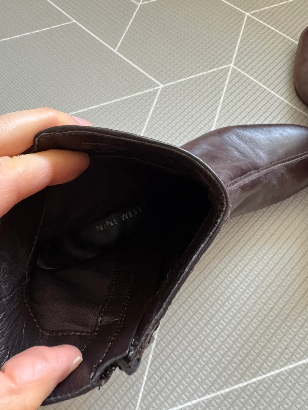 Nine West Brown Leather Ankle Boots - Size 8 1/2 M image indicator(6)