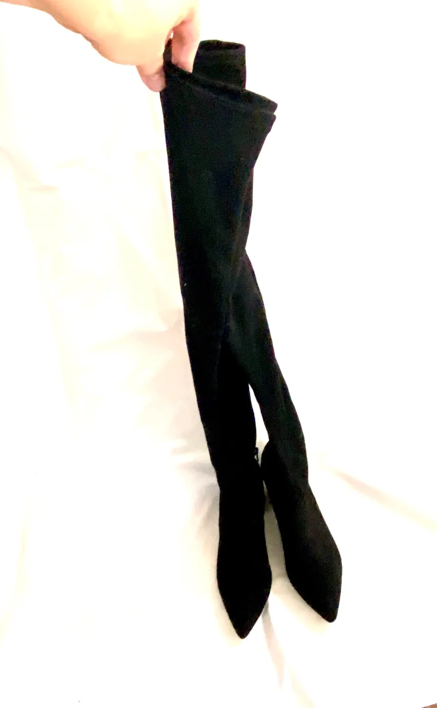 Call It Spring black over-the-knee boots Size 8.5 image indicator(4)
