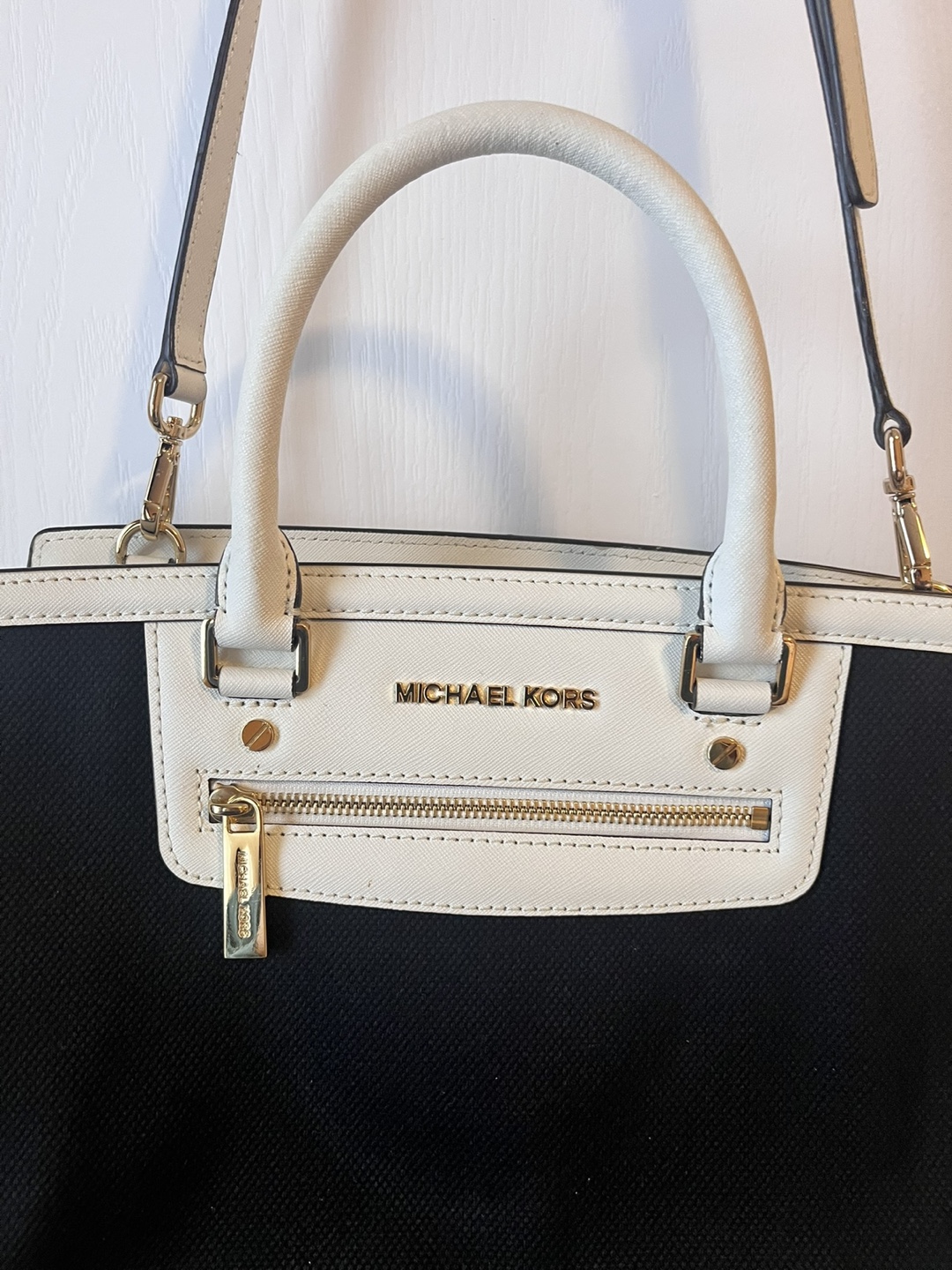 Michael Kors Black and White Satchel Handbag - photo 3