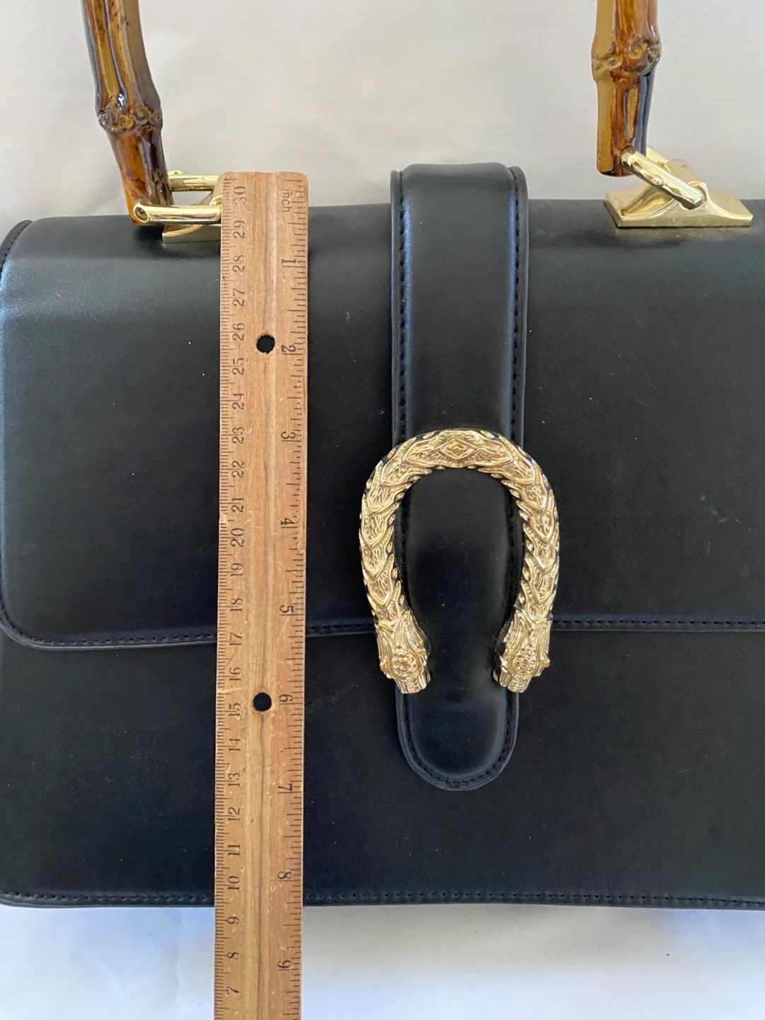 Gucci Black Leather Medium Dionysus Bamboo Top Handle Bag image indicator(3)