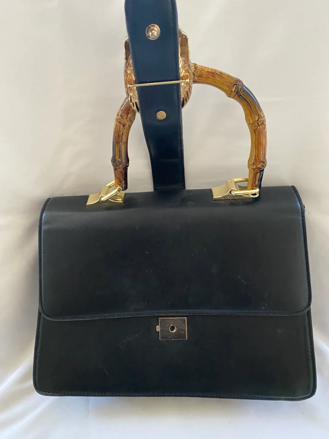 Gucci Black Leather Medium Dionysus Bamboo Top Handle Bag image indicator(8)