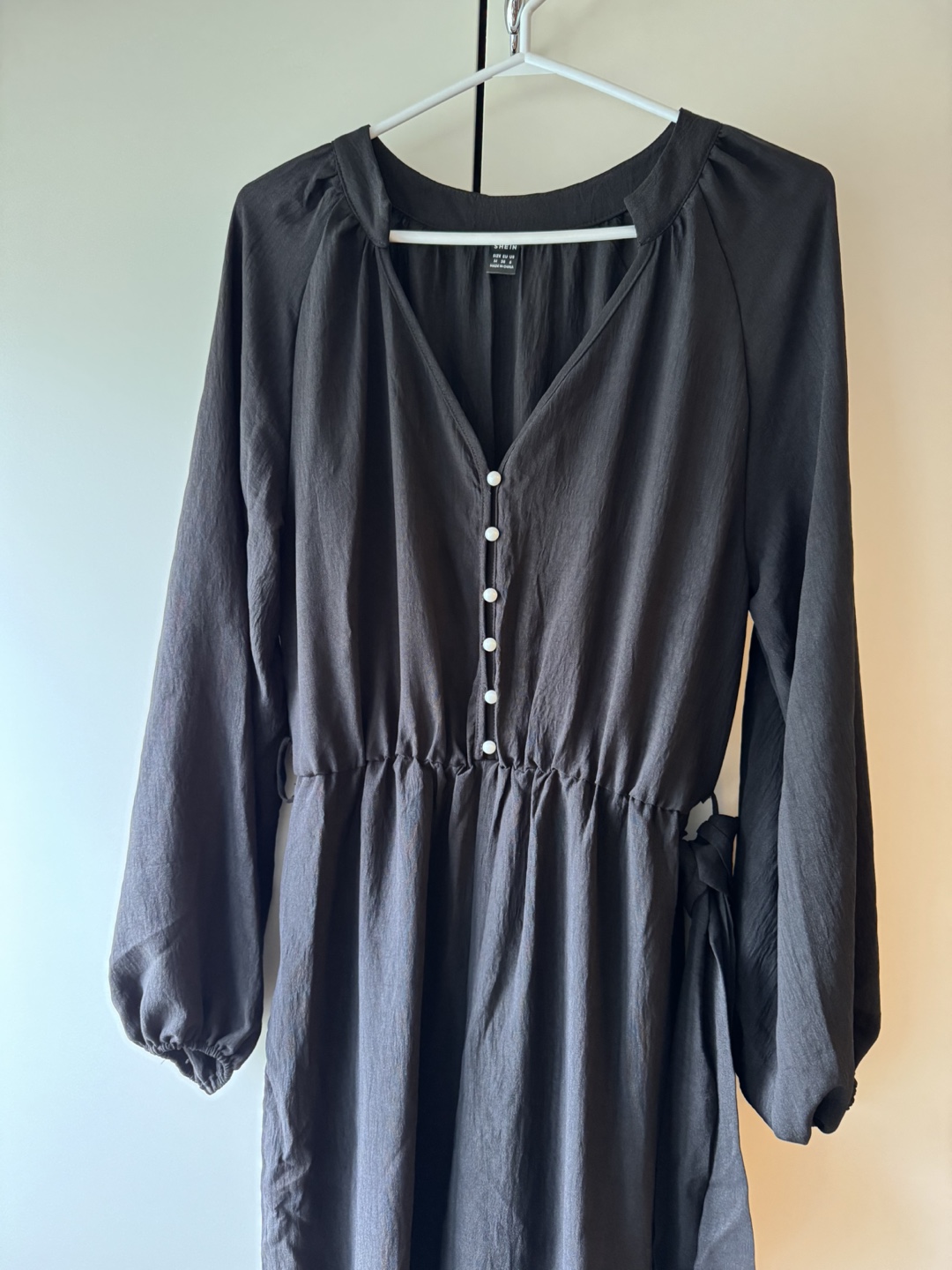 Brand New Black Button-Down Long Sleeve Jumpsuit - photo 2