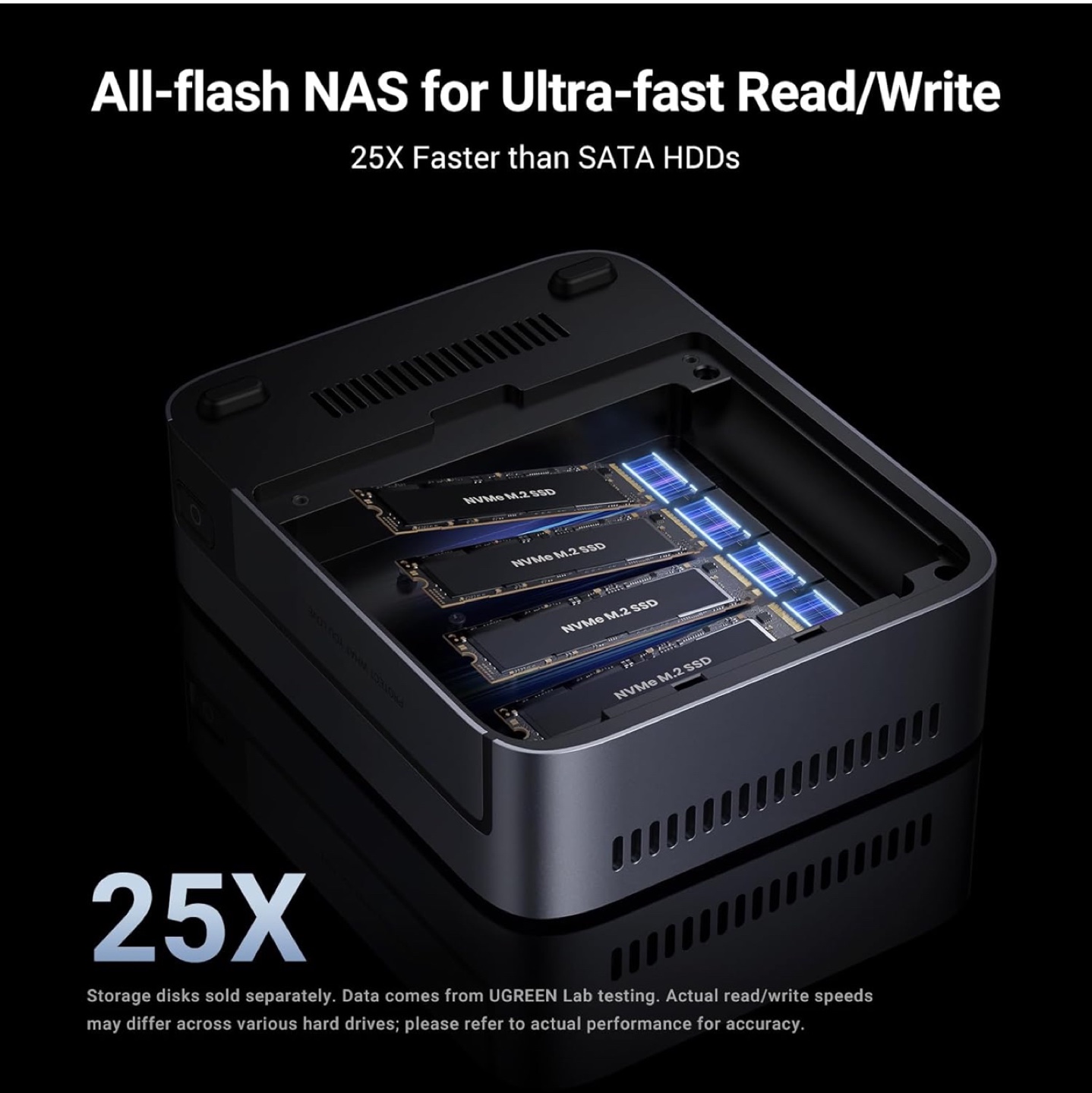 UGREEN NASync DXP480T Plus, All-Flash Thunderbolt 4 NAS Intel® - photo 2