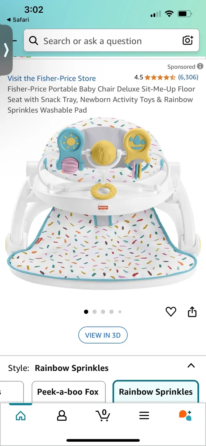 Fisher-Price Portable Baby Chair Deluxe Sit-Me-Up Floor Seat image indicator(4)