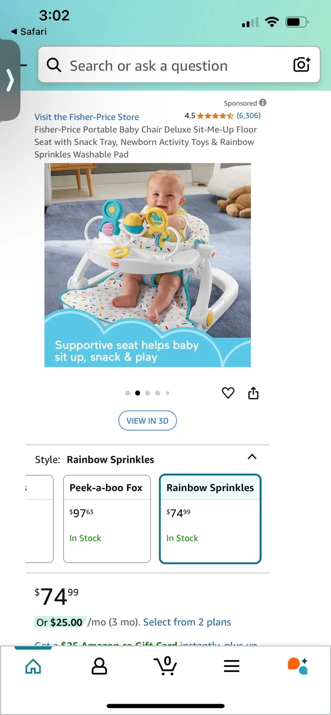 Fisher-Price Portable Baby Chair Deluxe Sit-Me-Up Floor Seat image indicator(3)