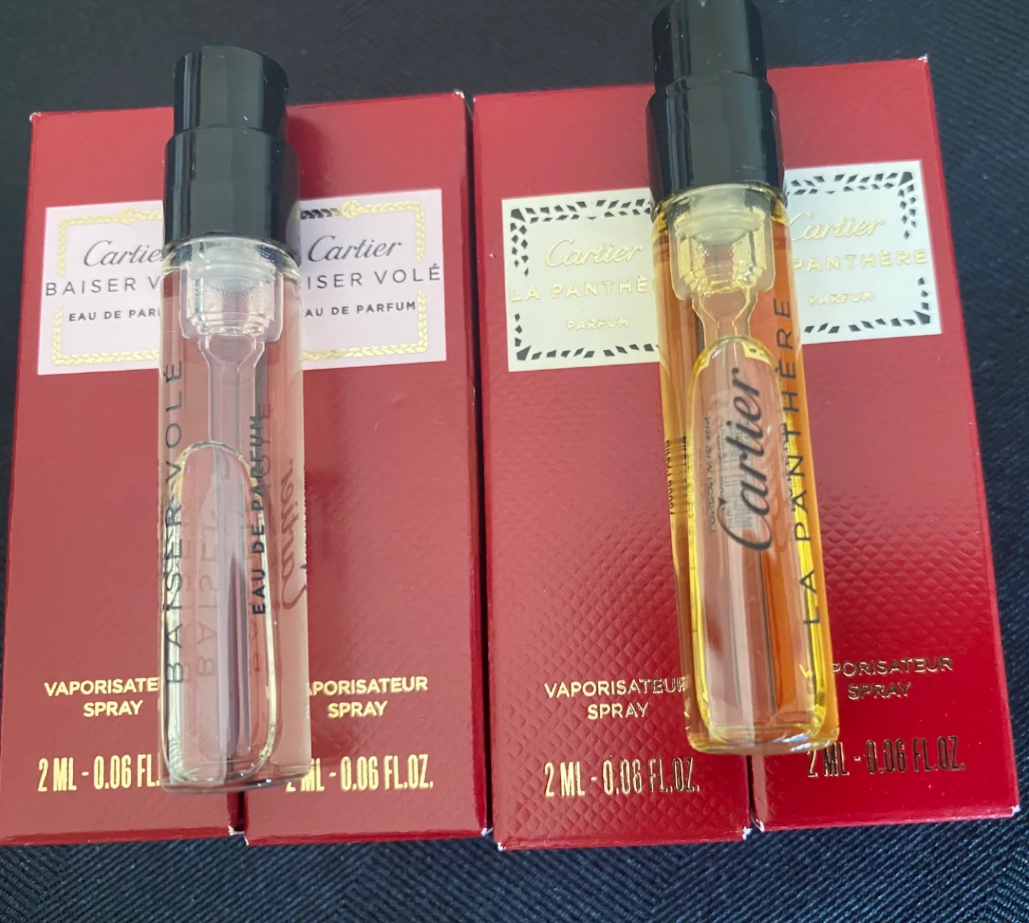 Four Cartier Perfume Sample Sprays image indicator(2)