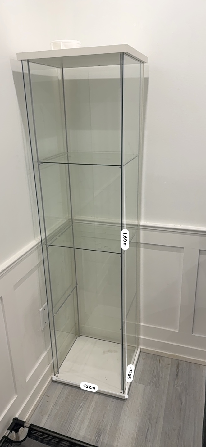Glass Display Cabinet with Shelves