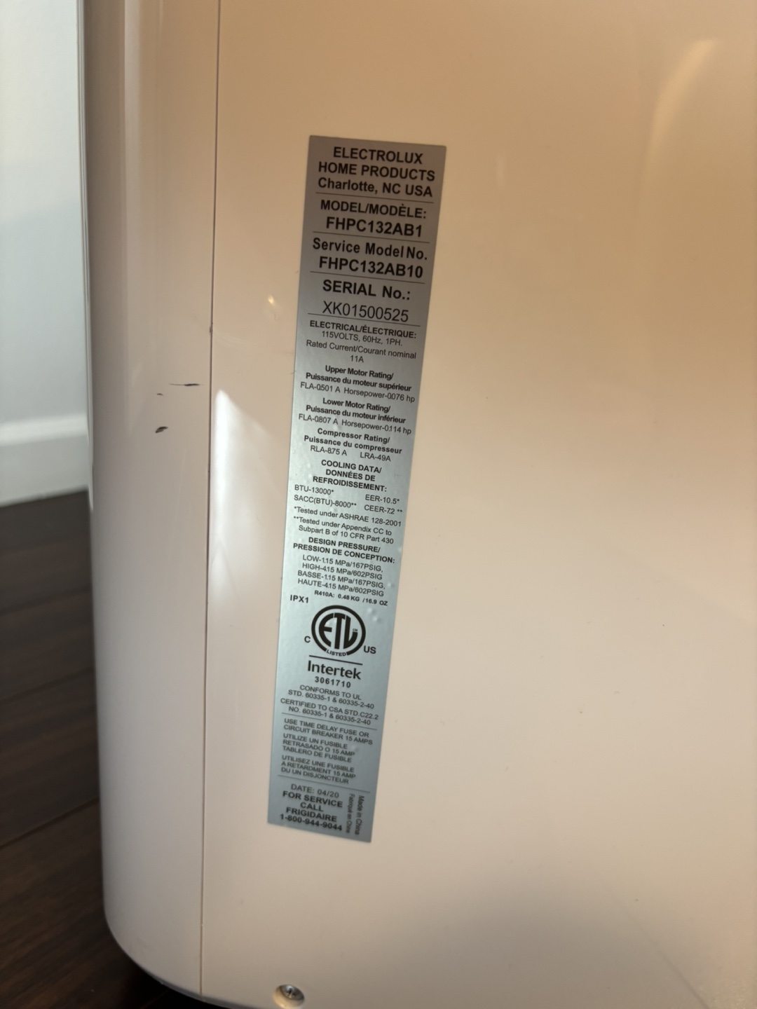 Frigidaire Portable Air Conditioner - photo 4