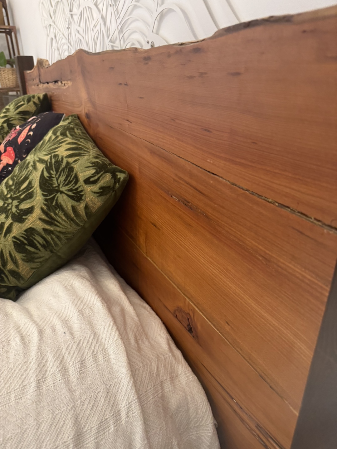 King Live Edge Reclaimed Wood Bed Frame - photo 4