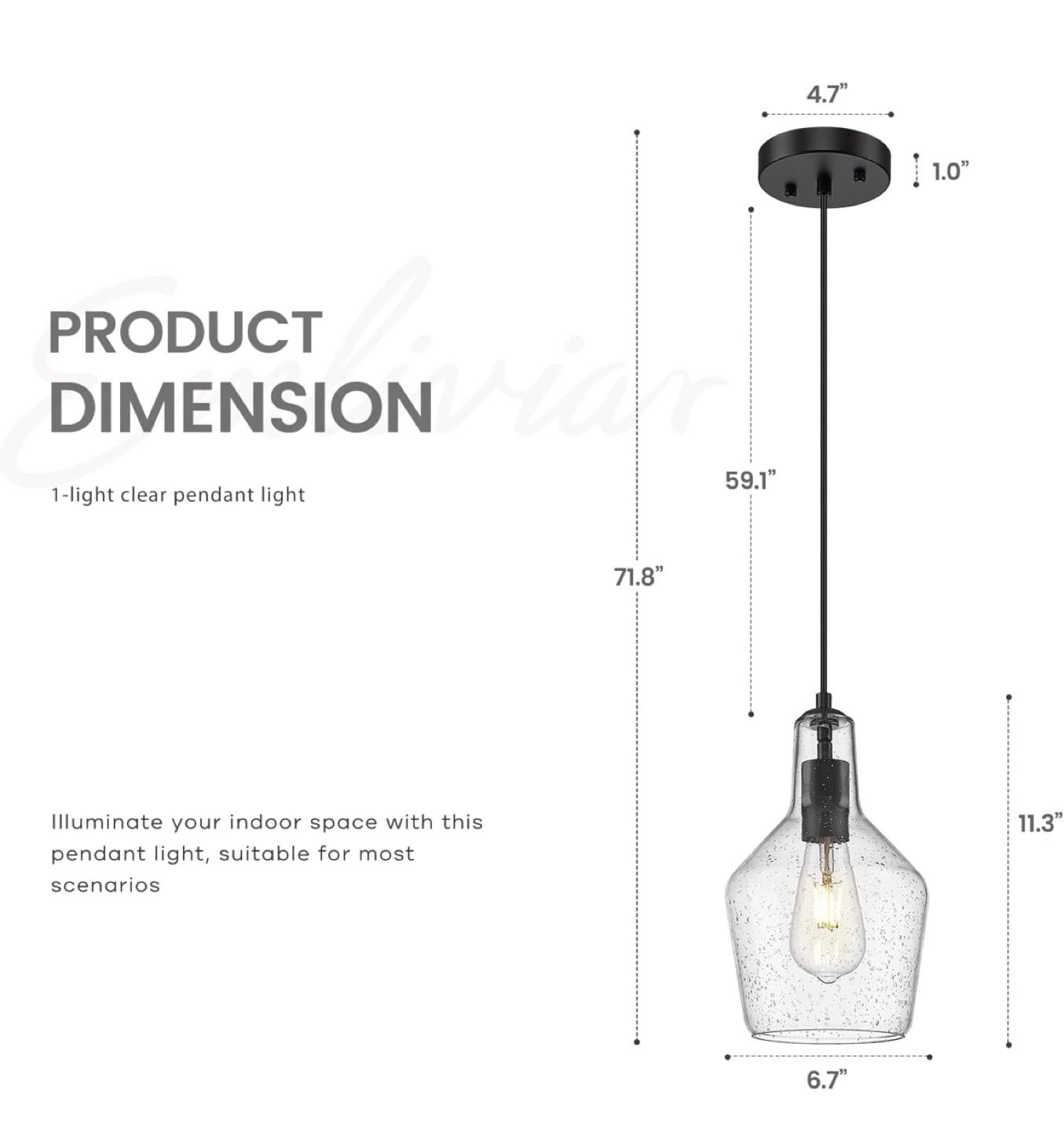 Hanging pendant light - photo 2