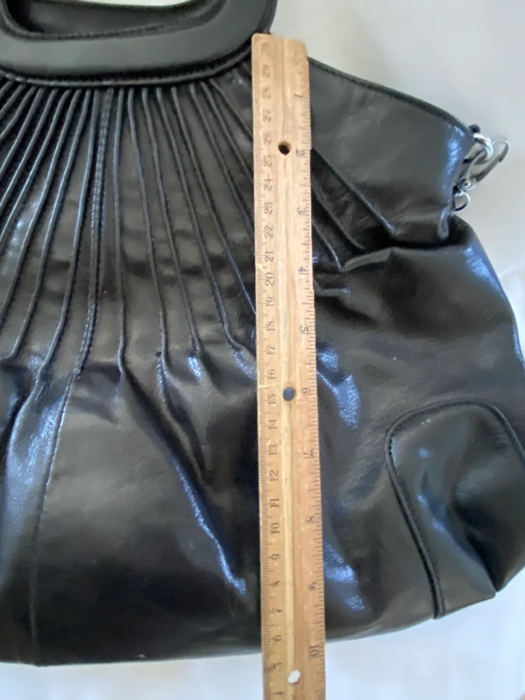 “Crocs Po” Stylish leather black handbag image indicator(3)