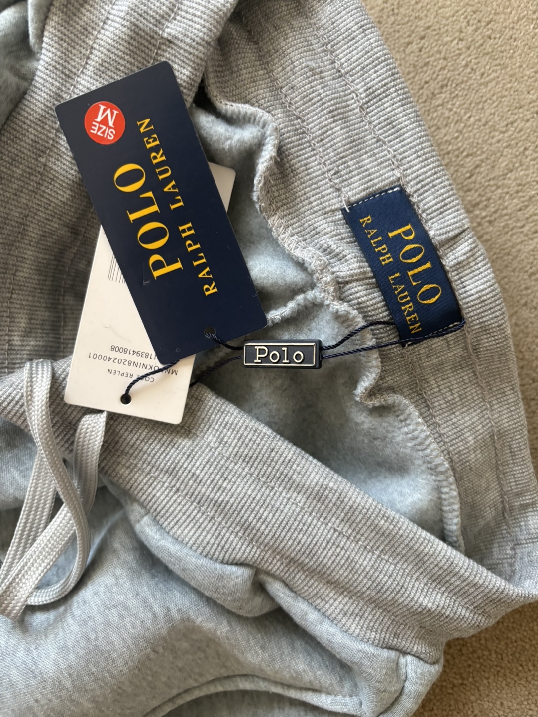 Men's Polo Ralph Lauren Grey Zip-Up Hoodie and Joggers