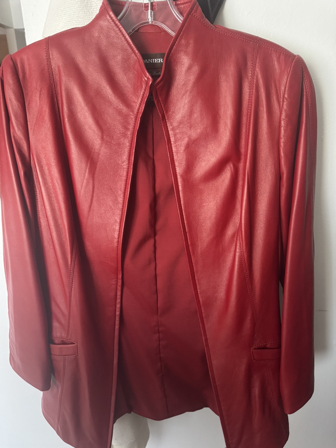 Women's Red Leather Jacket - photo 2