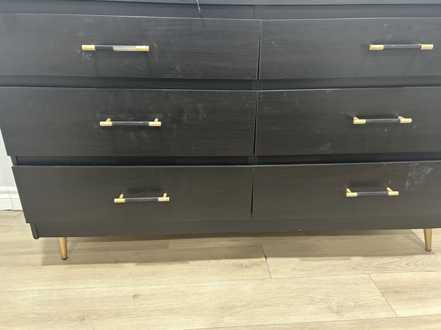 Dark brown dresser and two matching nightstands - photo 5