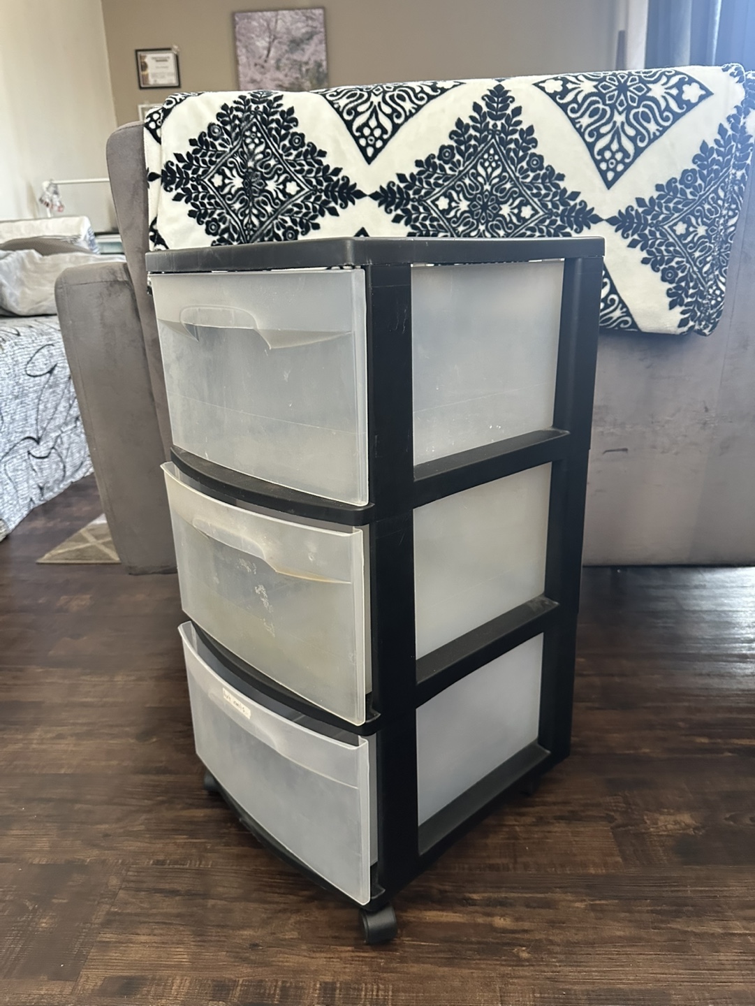 Three-Drawer Rolling Cart Organizer