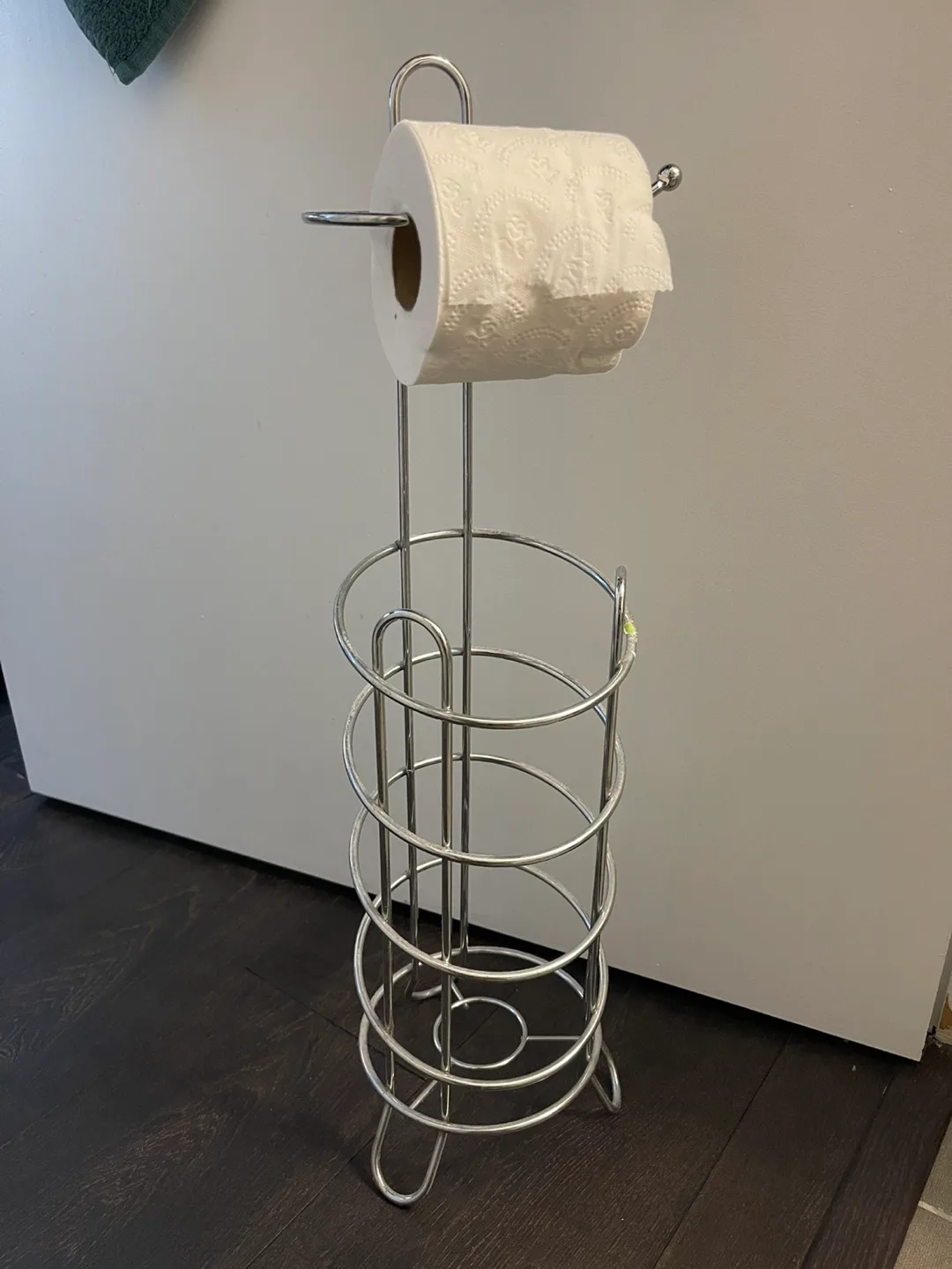 Chrome Toilet Paper Holder Stand thumbnail